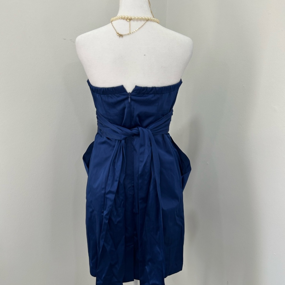 LC lauren Conrad Elegant Blue Strapless Dress with pockets size 8 - Picture 4 of 5